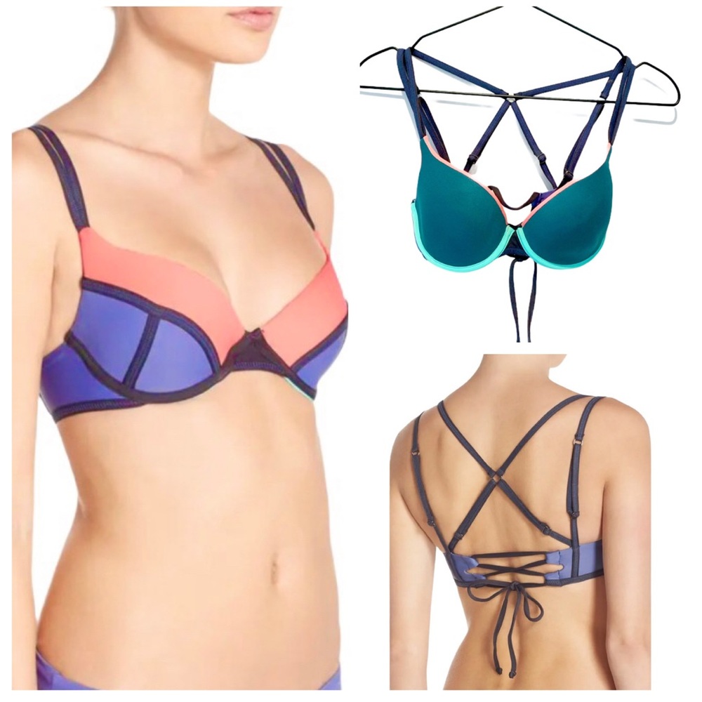 Maaji Reversible Color Block Underwire Bikini Top - image 1